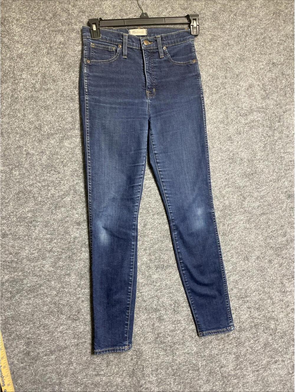 Madewell Jeans Women Size 27P (26x25) 10” High Rise Skinny Zip Fly Medium Wash